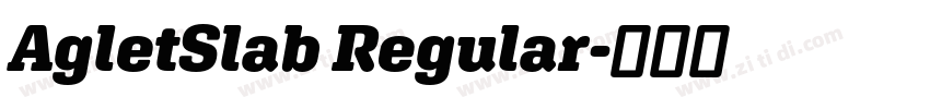 AgletSlab Regular字体转换